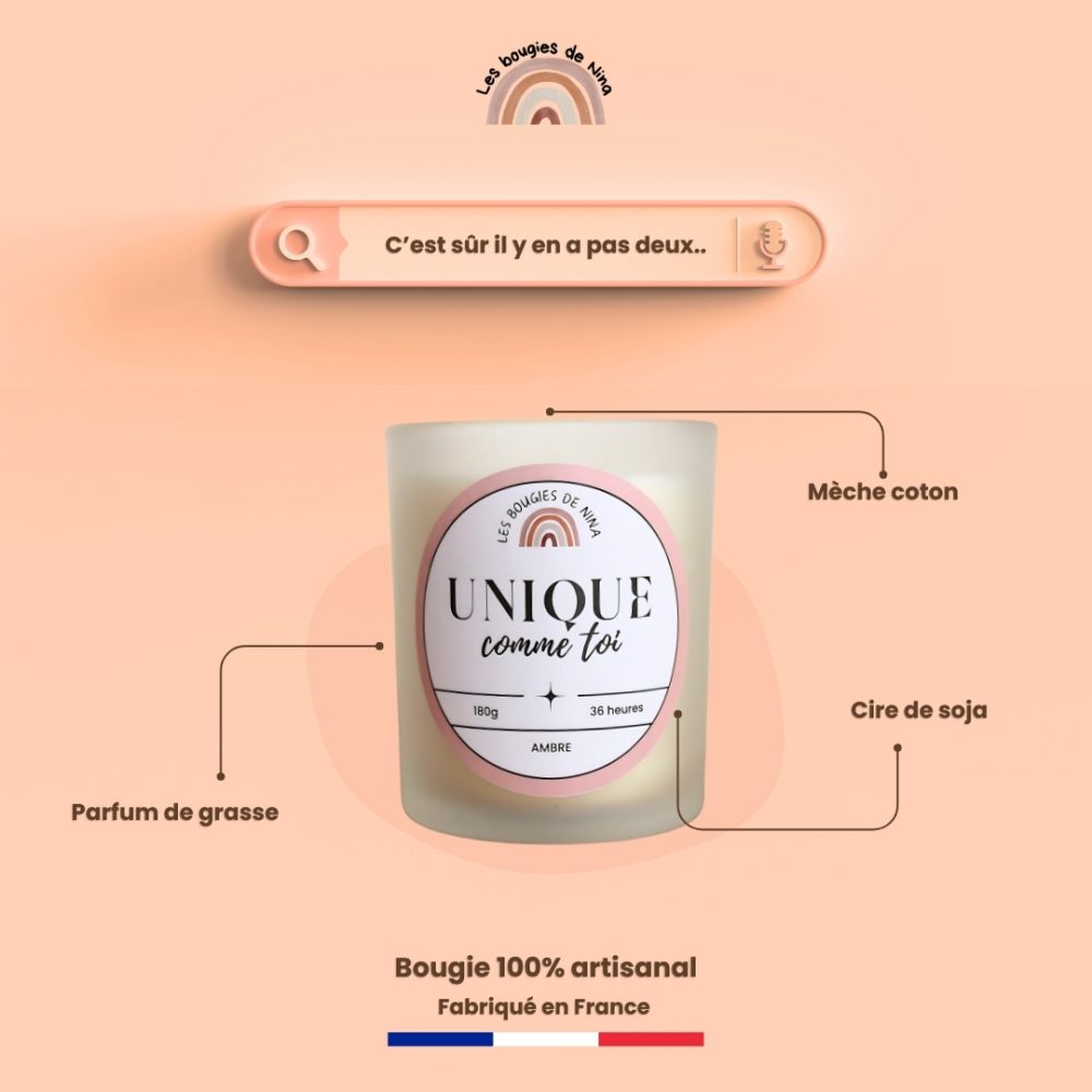 Unique comme toi 2 | Les Bougies de Nina
